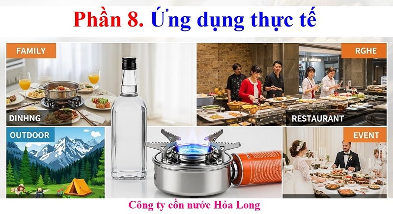 Cồn nước dành cho bếp cồn: Giải pháp nhiên liệu sạch, an toàn và tiết kiệm